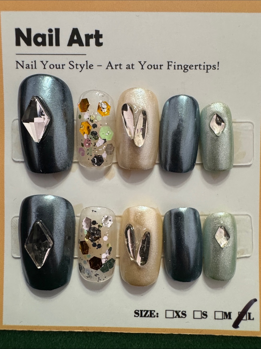 Chrome, Iridescent, Glitter & Press-On Nails